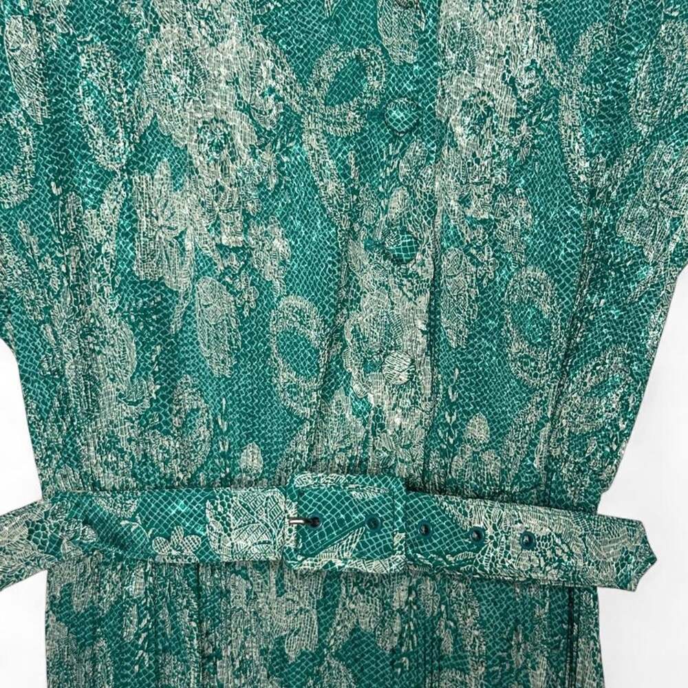 Vintage 80s L’Gante Petites Pleated Midi Dress NWT Size 8 Removable Belt - Picture 4 of 4